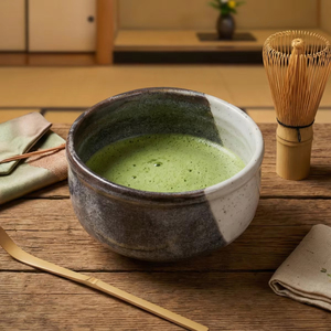 Bol à matcha au design moderne bicolore, vaisselle en céramique japonaise, marques japonaises, vente en gros - Product Image 5