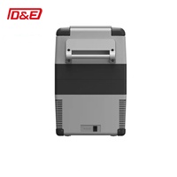 Réfrigérateur-congélateur portable 55L à double zone pour camping-car, sans givre, économe en énergie, DC12V/AC220V, électrique, pour hôtel