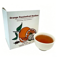 Thé Rooibos à la passion et à l'orange OEM ODM GMP Halal 20 sachets 40g Infusion chaude ou froide