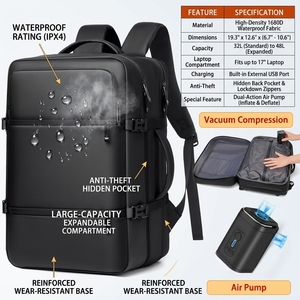 <span class=keywords><strong>Mochila</strong></span> de Gran Capacidad <span class=keywords><strong>Antirrobo</strong></span>, Bolsa Impermeable con Compresión al Vacío Personalizada, <span class=keywords><strong>Mochila</strong></span> para Portátil de Viaje y Negocios - Product Image 4