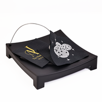 Serviettes en papier de cocktail noires de luxe en gros avec logo or/argent personnalisé imprimé pour mariages, fêtes et occasions spéciales comme Thanksgiving