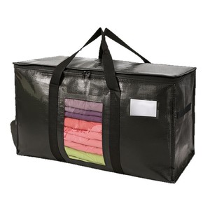 Bacs de rangement robustes pour déménagement avec poignées et fermetures éclair – Alternative pratique aux caisses de déménagement – Fournitures d'emballage pratiques pour le shopping - Product Image 5