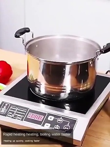 Cuisinière à induction commerciale 220V 3500W Haute puissance en acier inoxydable, cuisinière électrique 8 vitesses, compatible hotpot, alimentation par batterie - Product Image 3