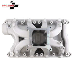 Collecteur d'admission en aluminium Auso-Racing pour moteur Ford 351W, couleur argent, pièce de performance améliorée - Product Image 1