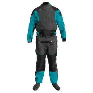 Traje de secado transpirable de 3 capas para Kayak, resistente al agua, con escape, látex + juntas de neopreno, traje seco