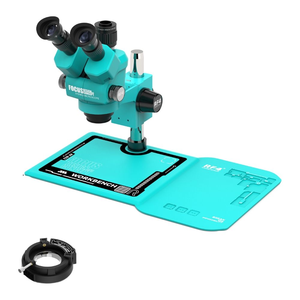 Microscopio Estéreo Trinocular con Zoom RF4 RF-55P-B52 6.5X-55X, <span class=keywords><strong>Base</strong></span> Grande a Prueba de Polvo <span class=keywords><strong>para</strong></span> Reparación de Teléfonos <span class=keywords><strong>Celulares</strong></span>, Actualización del 6555PRO - Product Image 1
