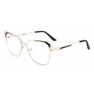 2022 Wholesale Metal Round Eyewear Ladies Flexible Eyeglass Frames Brand New Designer Optical Frames