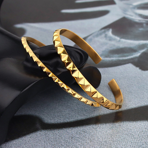 2023 Minos Vòng Tay Kim Cương Quý Cô Thanh Lịch Hợp Thời Trang Vòng Tay Mạ Vàng 18K Bằng Thép Không Gỉ Trang Sức Thời Trang Vòng Tay Hở - Product Image 3