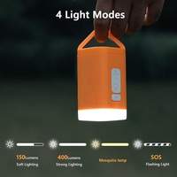 Mini pompe à air électrique avec lampe de camping LED, gonfleur-dégonfleur sans fil rechargeable pour tente pneumatique, mini souffleur portable
