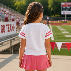 T-shirt personnalisé pour enfants, ensemble de t-shirts d'ambiance d'équipe pour filles, maillot de supporter de football pour jeunes, idéal pour les événements scolaires - Product Image 2
