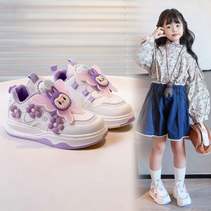 2025 automne nouvelles filles <span class=keywords><strong>sport</strong></span> baskets décontractées blanc semelle souple boucle sangle chaussures pour grands garçons et filles <span class=keywords><strong>Rab</strong></span> tissu - Product Image 1