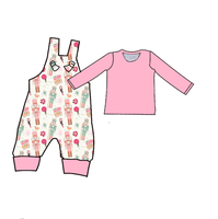 Combinaison bébé personnalisable vintage respirante avec bretelles et haut à manches longues noir en bambou