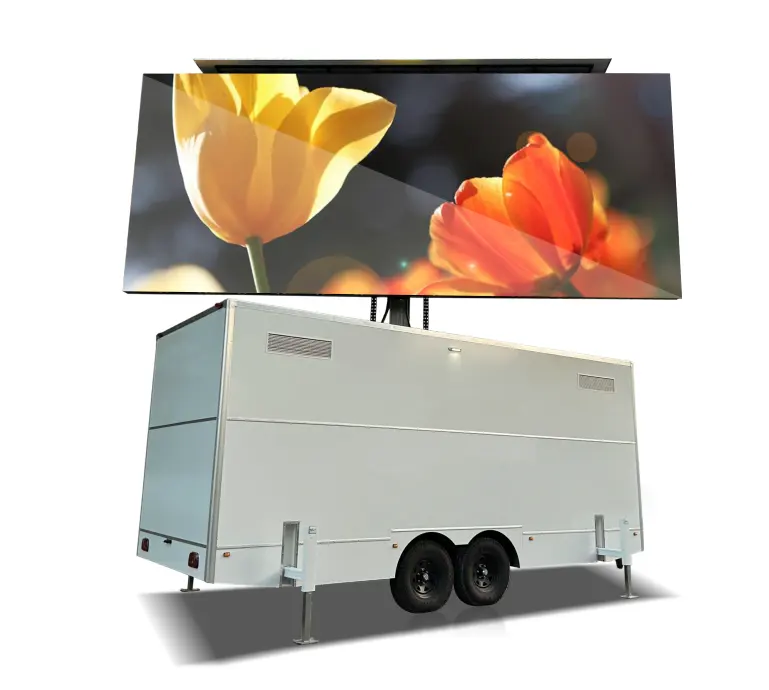 Outdoor Rental Equipment For Events Mobile LED Giant Big Screen Digital Video Wall Advertising Billboard trailer Car For Sale