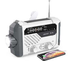 Banco de Energía Solar Portátil de 10W en Oferta, Radio FM/AM con Luz Intermitente, Alarma SOS, Resistente al Agua, Interfaz de Entrada Micro USB - Product Image 2