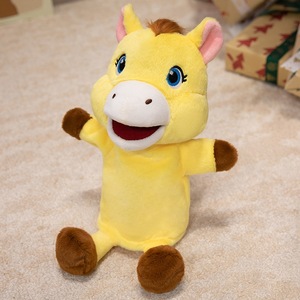 Custom Christmas Reindeer Hand Puppet Plush Movable Mouth <b>Stuffed</b> Animal <b>Toy</b> for Kids Storytelling Party Activity - Product Image 2