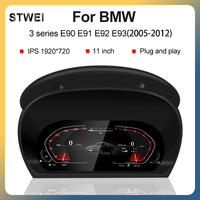 STWEI Prix Usine Tableau de Bord Numérique LCD de Voiture Instrument d'Afficheur 11 Pouces Système Linux pour BMW Série 3 E90