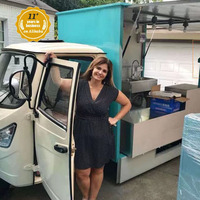 Le meilleur moment pour acheter un camion de restauration Nouveau design Mini camion de restauration Moto électrique à 3 roues Piaggio Ape et cabine de camion