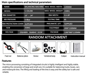 Equilibrador de rueda <span class=keywords><strong>manual</strong></span> de fácil operación <span class=keywords><strong>para</strong></span> automóvil, camión, autobús y motocicleta - Product Image 6