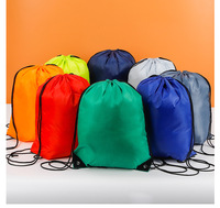 Sac à dos pliable en polyester 210D pour voyage et sport, avec logo personnalisé, idéal pour chaussures, sacs de shopping, rangement de vêtements, sac à cordon – Vente en gros