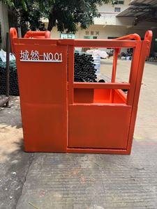 KWONGYIP Suspended Basket for High-Altitude Construction Workers <b>Transport</b> Lifting Hoist with 1000x1000x1000mm Cage Size - Product Image 4