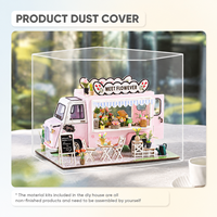 ODM 2025 Nouveau Kit de Bricolage Fleur Soleil Artisanat en Bois Métal Plastique Papier Lumière LED Puzzle 3D en Bois Maison Miniature 14+