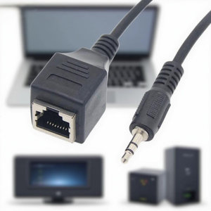 Kit Extensor de <span class=keywords><strong>Audio</strong></span> Estéreo de Fácil Instalación, Adaptador de Conector de 3 mm a Toma <span class=keywords><strong>RJ45</strong></span> a Través de Cable Ethernet Cat5/6 para Altavoces - Product Image 1