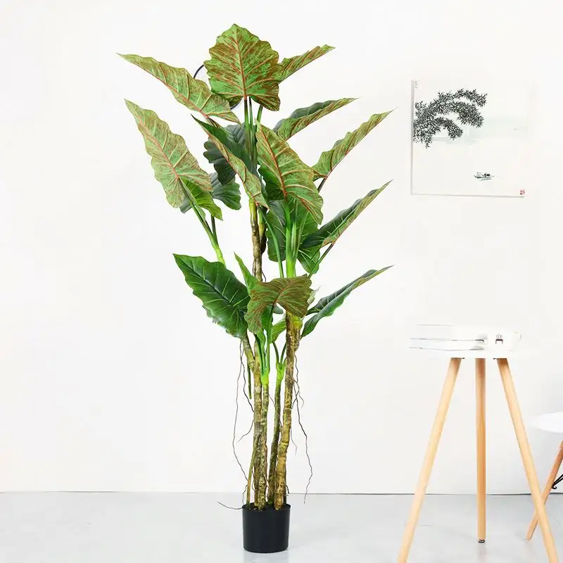 Unique decorative style 1.8M Fake artificial taro plant tree