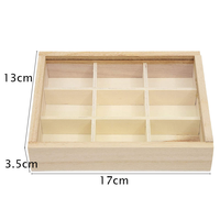 Großpackung Holz-Süßigkeiten-Schokoladen-Verpackungsbox mit Trennwand Schiebe-Acryldeckel Holz-Tee-Kaffee-Aufbewahrungsbox Holz-Geschenkbox für Hochzeiten