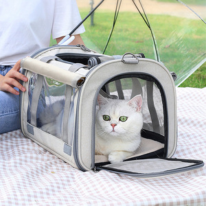Portable Foldable Soft-Sided <b>Pet</b> <b>Carrier</b> For Cats And Dogs Large Capacity Travel Bag With Mesh Windows And Zipper Closure - Product Image 1