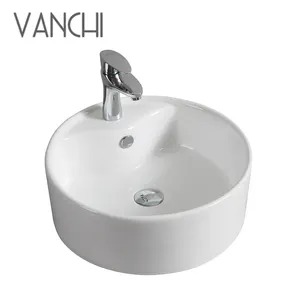 Luxury Sanitary Ware Table Top White Washbasin Art Bathroom Sink Ceramic Wash Basin
