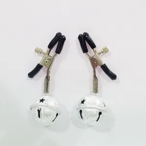 Manufacturer Supply Nipple Clamps Sexy Couples Nipple Clips with Bells Sex Toys