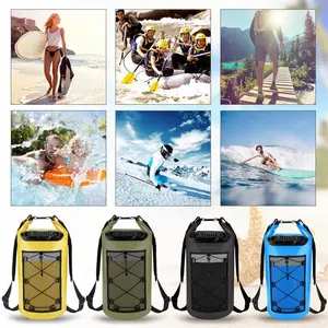 Fabrika özel logo 10L/20L/30Ldry çanta su geçirmez çanta sırt çantası seyahat balıkçılık bisiklet Kayaking yüzme tekne gezisi plaj