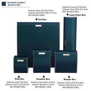 Vintage Microfiber Jewelry <b>Gift</b> <b>Box</b> High-end Jewelry case for Ring Bracelet Pendant Long Chain Packaging - Product Image 4