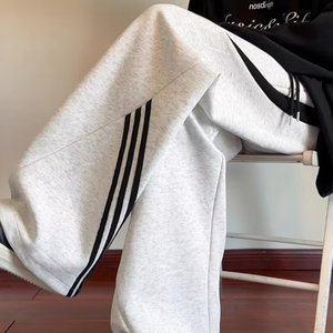 Salopette rétro américaine à jambes larges et coupe droite, en polyester-coton anti-boulochage de poids moyen, avec cordon de serrage, pour homme - Product Image 1