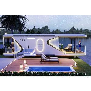 Casa prefabricada moderna de acero de lujo de 20 pies para oficina al aire libre, tienda, hotel, hospital, construida con panel sándwich de alta calidad - Product Image 2