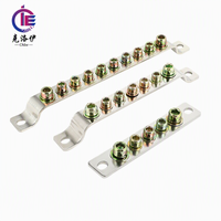 Isolateurs de barres omnibus de terre à 5, 7, 10 trous, bornier de distribution électrique 3*20mm pour salle informatique, barre de terre en laiton pour armoire