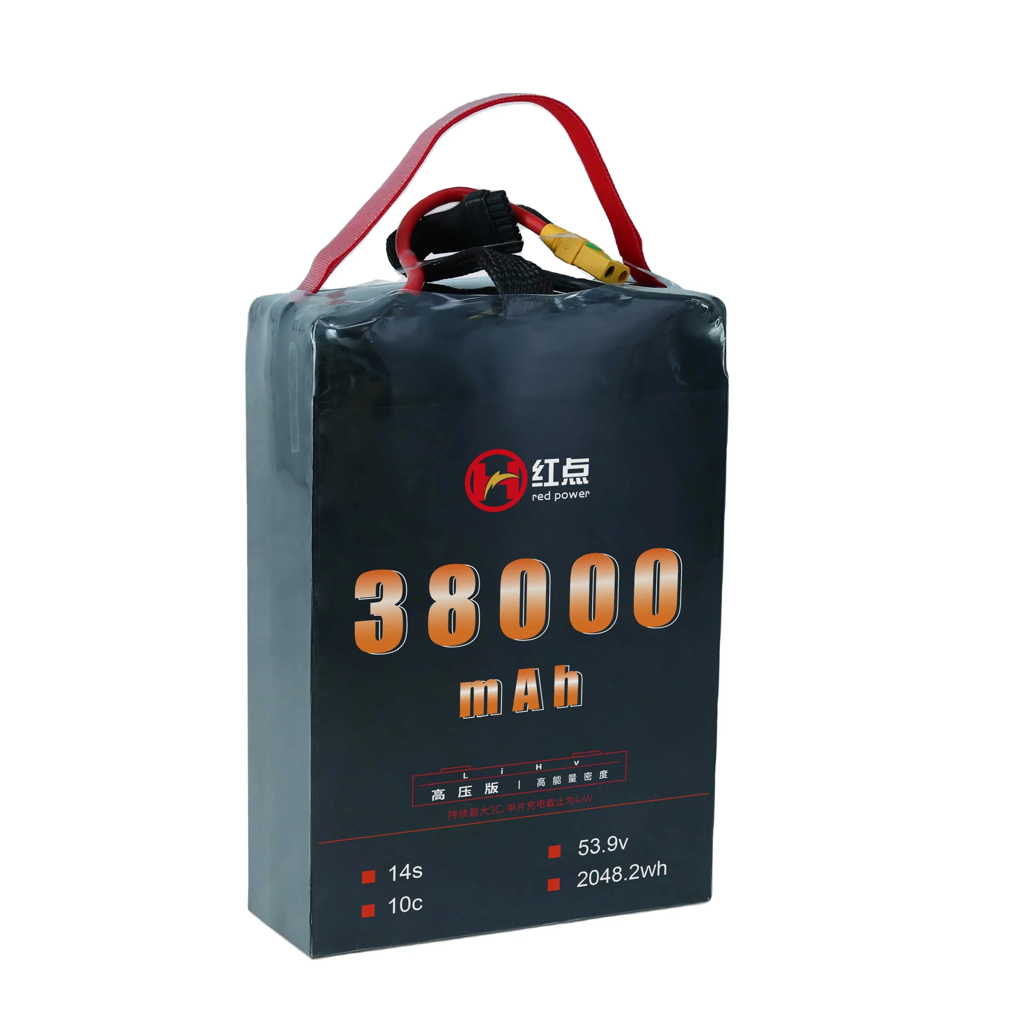 53,9 V 38000mAh 38Ah14S Batería de alto voltaje Li-Po fabricación HD UAV POWER drone batería UAV viento fijo Vtol multi-rotor