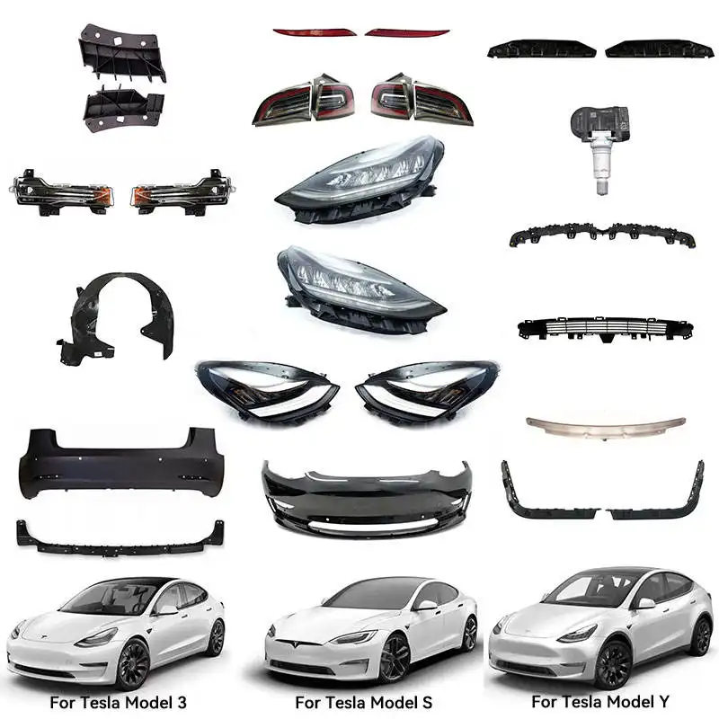 Tesla Model 3 Y S X Hot Sale Auto Parts Front Bumper Grill Tail Light Headlight Car Auto Spare Parts For Tesla Model 3 Y