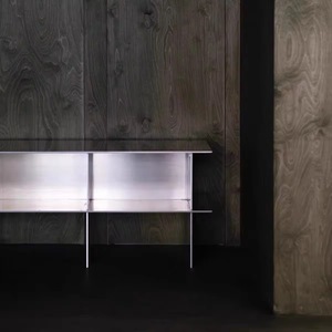 Mobile TV in Acciaio Inossidabile, Mobile Laterale, Armadietto Contenitore, Stile Industriale con Texture a Rete, Arredamento Minimalista per <span class=keywords><strong>Soggiorno</strong></span> - Product Image 4
