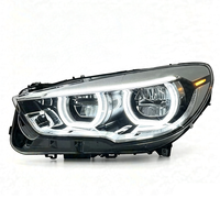 Pièces automobiles SJC, phare pour BMW Série 5 GT-F07, phares Angel Eye jaunes et blancs, feux de jour à LED, assemblage 10-17