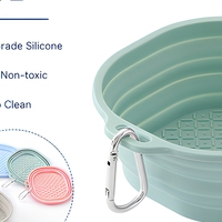 Vente en gros de bols à eau pour chien en silicone pliables, portables, de voyage, d'extérieur, de qualité alimentaire, sans BPA, imperméables et colorés