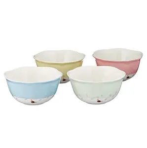 China supplier stackable custom logo porcelain ice cream soup cereal bowl