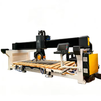 Sierra de Puente CNC de 4+1 Ejes de 2000x3200mm para Mármol, Granito, Cuarzo y Muebles, Máquina de Corte y Grabado de Piedra con Sierra de Puente de 5 Ejes