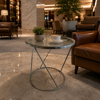 Table d'appoint ronde moderne avec cadre en métal doré et plateau en bois, marbre, bambou ou résine, table basse pour salon, OEM ODM