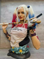 En stock 1/1 Figurine sexy en résine Harley Quinn DC Suicide Squad, sculpture buste anime pour décoration intérieure