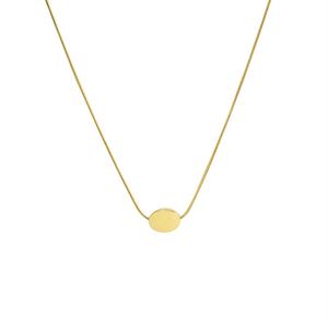 Gioielli moda <span class=keywords><strong>donna</strong></span> placcati oro 18 carati collana serpente in acciaio inossidabile con ciondolo a forma di fagiolo dorato - Product Image 2