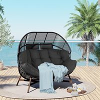 Danlong - Vente flash - Meubles d'intérieur et d'extérieur - Fabricant de balançoires suspendues en rotin pour patio avec support en métal