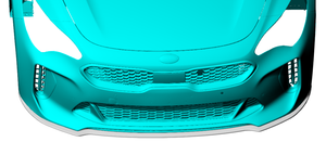 Pare-chocs avant Stinger en Fiber de carbone véritable, séparateur de lèvre, menton pour KIA Stinger 2018 - <span class=keywords><strong>2023</strong></span> - Product Image 4