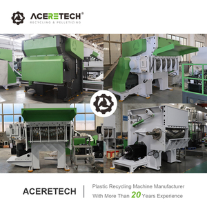 Déchiqueteuse industrielle de haute qualité pour films PP/PE et sacs tissés PP, 300-600 kg/h, à un seul arbre, modèle HS1600, avec pompe à engrenages PLC - Product Image 2