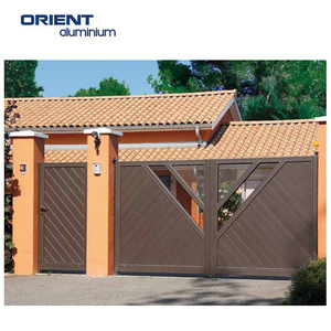 Portes d'allée utilisées conception de style en aluminium coulissante/conceptions de porte en aluminium de maison avec le prix usine - Product Image 1